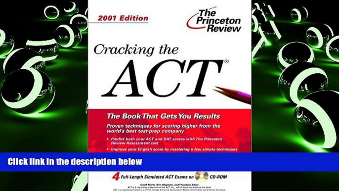 Best Price Cracking the ACT with CD-ROM, 2001 Edition (Cracking the Act Premium Edition) Geoff