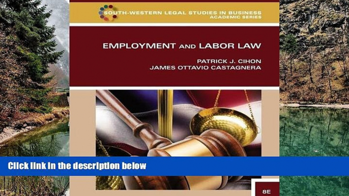 Online Patrick J. Cihon Employment and Labor Law (South-Western Legal Studies in Business