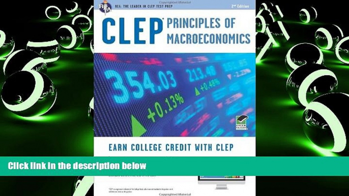 PDF Richard Sattora CLEPÂ® Principles of Macroeconomics Book + Online (CLEP Test Preparation) On