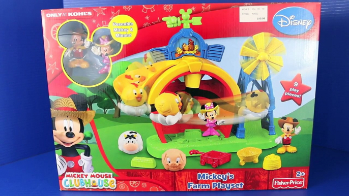 Mickey Mouse Clubhouse Farm Mickeys Farm Playset Minnie Mouse Disney Farm Animals Toy