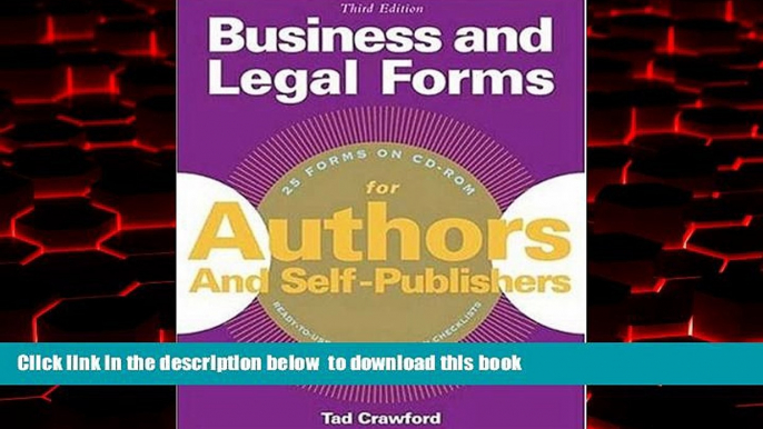 BEST PDF  Business and Legal Forms for Authors and Self Publishers (Business   Legal Forms for