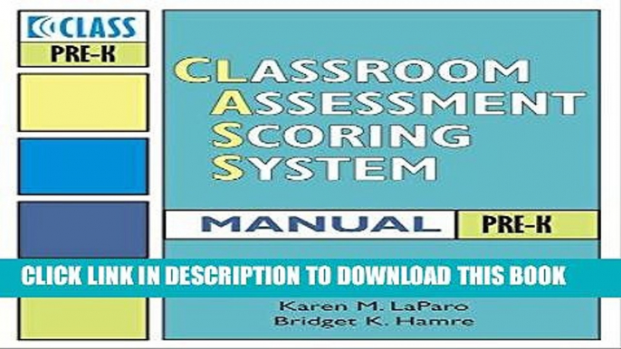 [PDF] Classroom Assessment Scoring System (Class) Manual, Pre-k (Vital Statistics) Popular