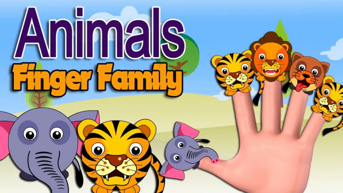 Animals Cartoon Finger Family | Daddy Finger Family Rhymes | Children Nursery Rhymes