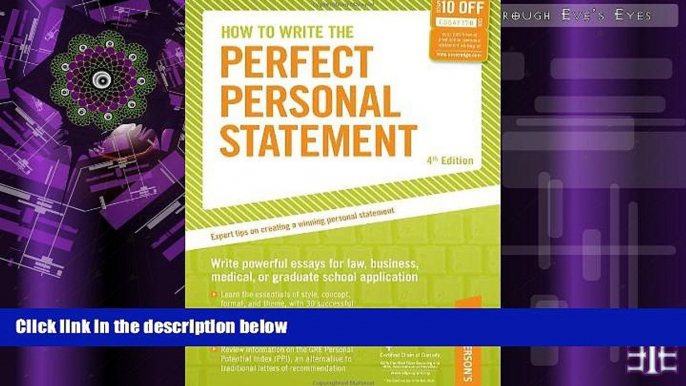 Best Price How to Write the Perfect Personal Statement: Write powerful essays for law, business,