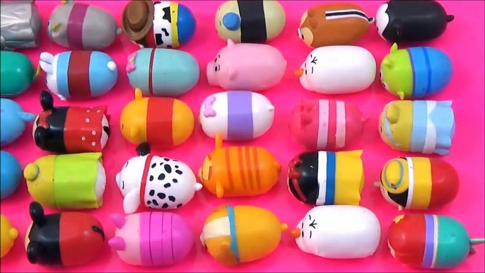 Disney Tsum Tsum Toys Surprise Tin! Learn Colors, Color Your Own Tsum Tsum, Kids Toys Video ツムツム