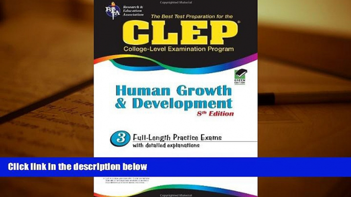 PDF  CLEP Human Growth and Development 8th Ed. (CLEP Test Preparation) Patricia Heindel PhD For Ipad