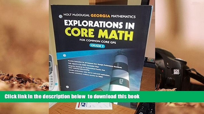 READ book  Explorations in Core Math Georgia: Common Core GPS Student Edition Grade 7 2014 READ