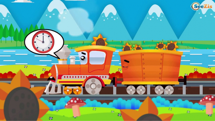 Dessin animé en français - Apprendre à compter avec un train - La voiture pour enfants