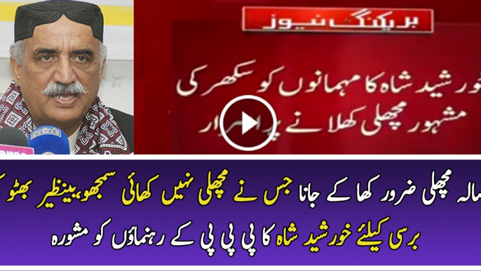 Masala Machli Zarur Khana… Khursheed Shah To PPP Ministers