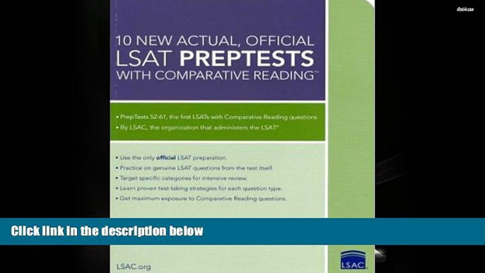 PDF  10 New Actual, Official LSAT PrepTests with Comparative Reading: (PrepTests 52-61) (Lsat