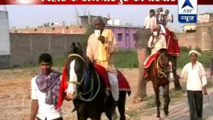 Voters using horses, elephant to travel till polling booths in Bihar