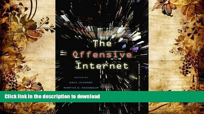 BEST PDF  The Offensive Internet: Speech, Privacy, and Reputation READ ONLINE