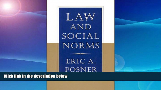 Buy  Law and Social Norms Eric A. Posner  Full Book