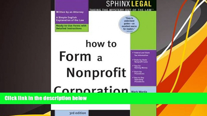 Online Mark Warda How to Form a Nonprofit Corporation (Complete Nonprofit Corporation Kit)