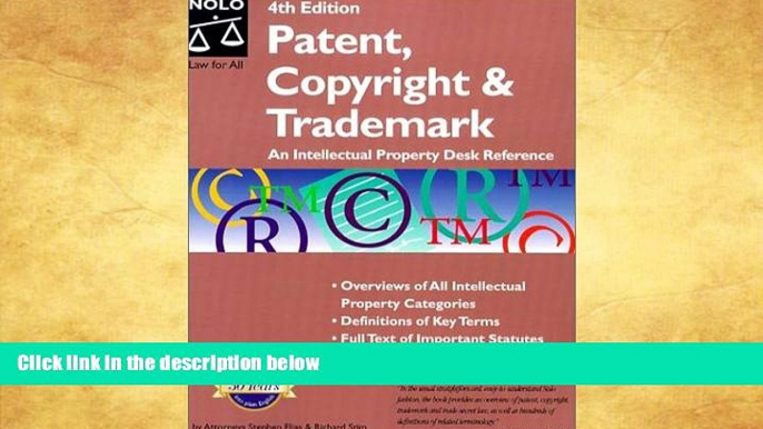 Buy  Patent, Copyright   Trademark (Patent, Copyright   Trademark: An Intellectual Property Desk