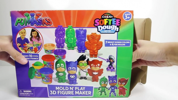 PJ Masks DIY Play Doh Create PJ Masks Superheroes Catboy Owlette Gekko and Evil Romeo