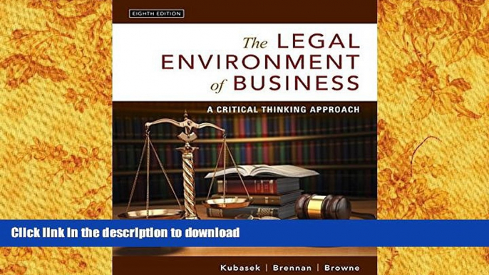 PDF [FREE] DOWNLOAD  The Legal Environment of Business: A Critical Thinking Approach (8th Edition)