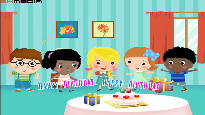 Happy Birthday karaoke song with lyrics | Friend Style | Nursery Rhymes for Kids | Ultra HD 4K Video