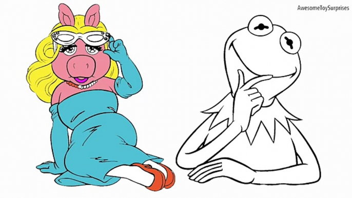 Miss Piggy and Kermit the Frog Muppets Coloring Page! Fun Coloring Activity!