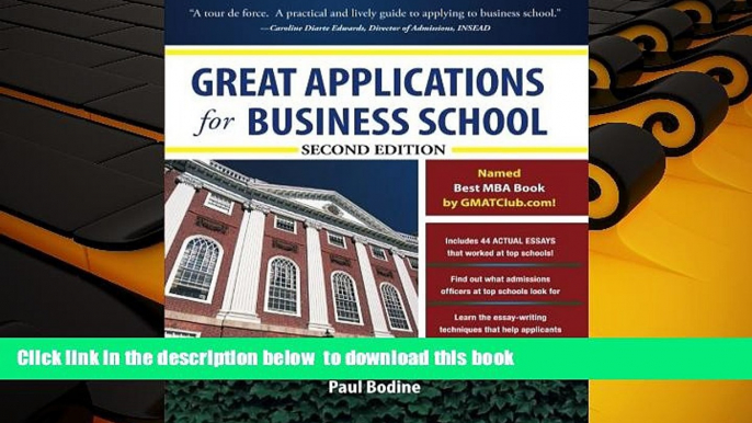 READ book  Great Applications for Business School, Second Edition (Great Application for Business