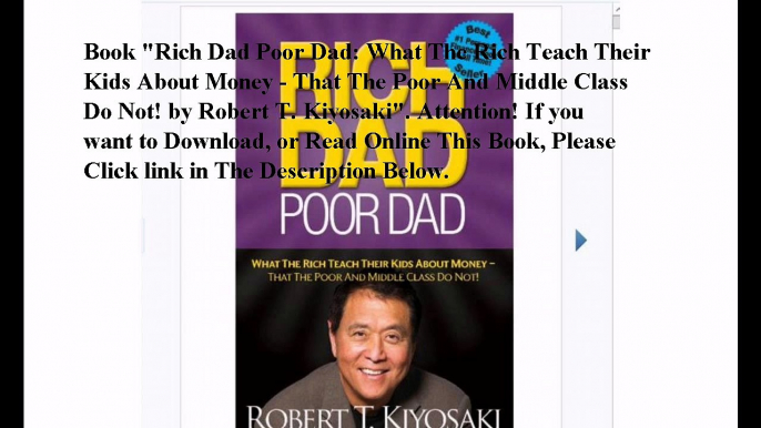 Download Rich Dad Poor Dad: What The Rich Teach Their Kids About Money - That The Poor And Middle Class Do Not! ebook PD