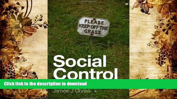 READ THE NEW BOOK Social Control: An Introduction READ EBOOK