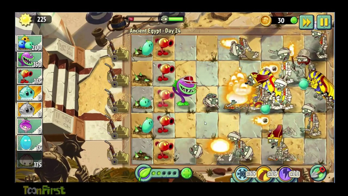 Plants Vs Zombies 2 Vasebreaker: CHOMPER, Bowling Bulbs, Fire PeaShooter, New Plants, Power up,