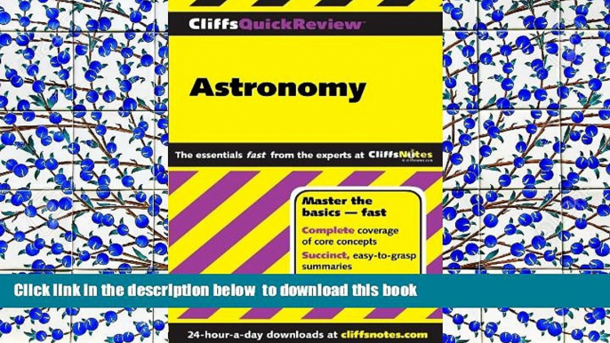 READ book  CliffsQuickReview Astronomy (Cliffs Quick Review (Paperback)) Charles J Peterson  FREE