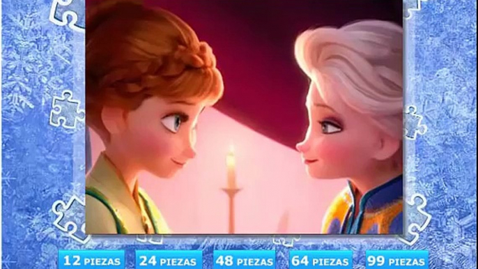 Frozen Anna Elsa Disney -Frozen Princess Sisters Fever Videos Games puzzle for Kids