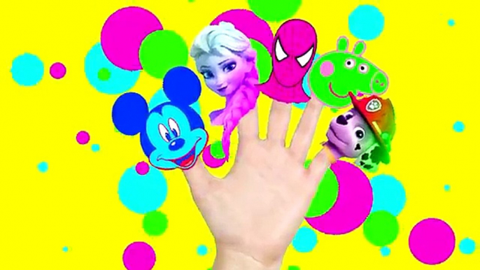 Finger Family collection Spiderman Frozen Elsa Peppa pig Lollipop Nursery Rhymes Lyrics for Kids