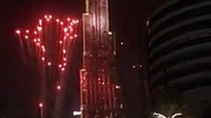 new year 2017 celebration in Dubai 2017 Khalifa Tower -Fireworks