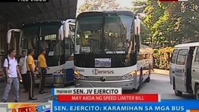 Panayam kay Sen. JV Ejercito kaugnay sa panukalang paglalagay ng speed limiter sa mga bus at truck