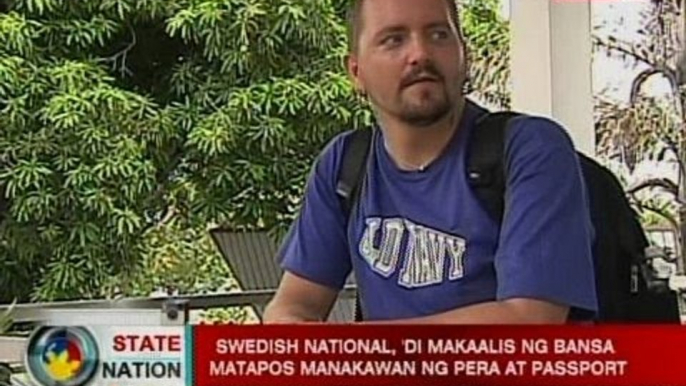 SONA: Swedish national, 'di makaalis ng bansa matapos manakawan ng pera't passport