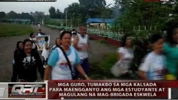 Mga guro, tumakbo sa mga kalsada para maengganyo ang mga estudyante na mag-Brigada Eskwela