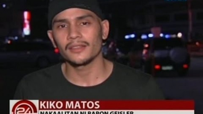 24 Oras: Indie film actor Kiko Matos, inaming sinuntok niya si Baron Geisler sa restaurant