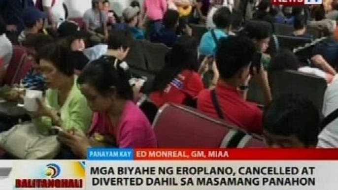 Mga biyahe ng eroplano, cancelled at diverted dahil sa masamang panahon