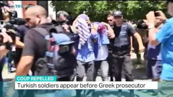 Turkish soldiers appear before Greek prosecutor