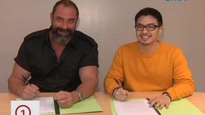 24 Oras: Conan Stevens, pumirma ng kontrata sa GMA Artist Center