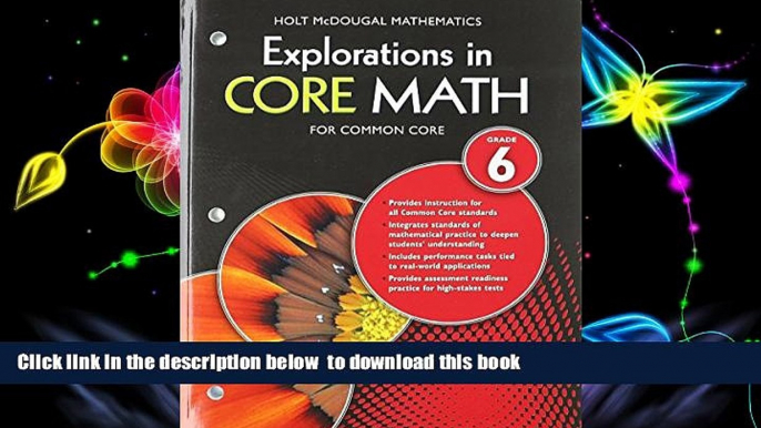 PDF [DOWNLOAD] Explorations in Core Math: Common Core Student Edition Grade 6 2014 [DOWNLOAD]