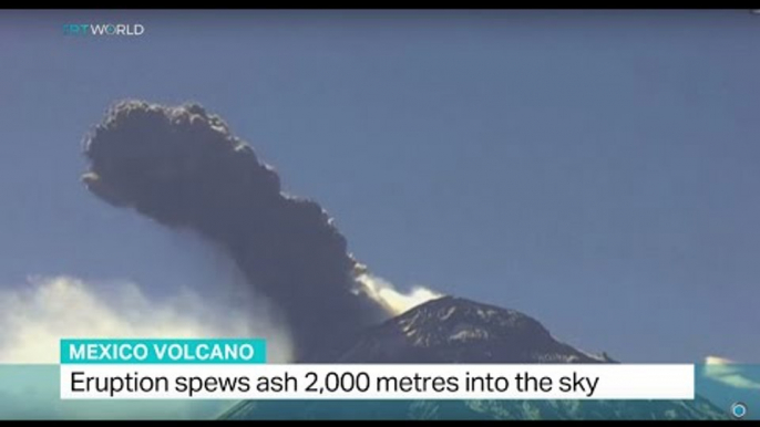 Volcano eruption spews ash 2,000 metres into the sky in Mexico