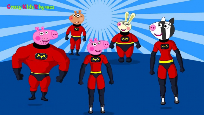 Peppa Pig Cartoon & Incredibles Cartoon Mix Finger Family Nursery Rhymes Finger Family Songs