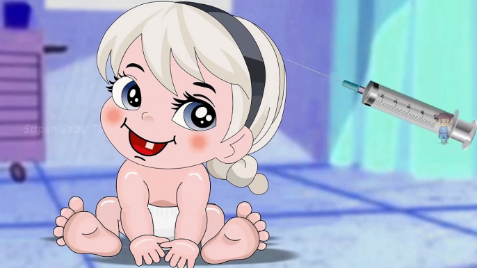 Funny Little Baby Elsa Injections in The Bottom | Learning Colors for Kids with Elsa Baby Doll