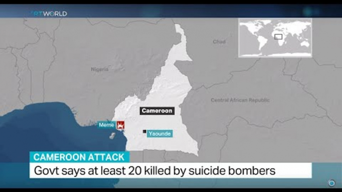 Cameroon's government says at least 20 killed by suicide bombers