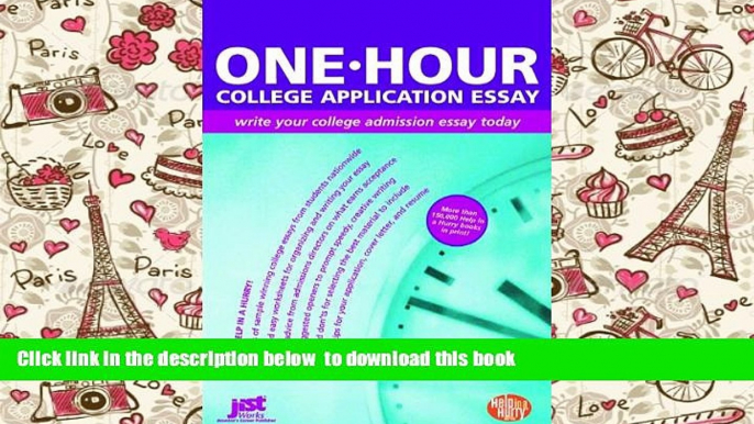 PDF [FREE] DOWNLOAD  One-Hour College Application Essay: Write Your College Admission Essay Today