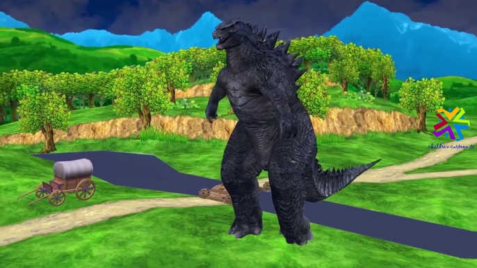 Godzilla Cartoons for Children Finger Family Nursery Rhymes | Godzilla Finger Family Rhymes