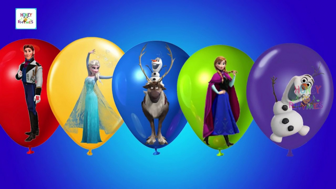 Finger Family Frozen Balloons Family | Disney Frozen Songs | Daddy Finger Rhymes for Children