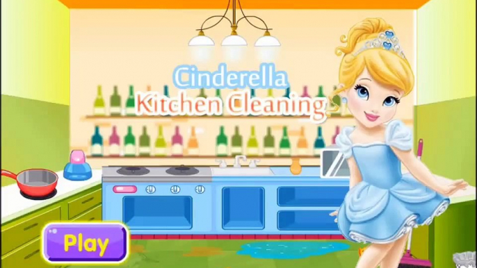 Baby Cinderella Kitchen Cleaning Video Episode Sweet New Baby Game-Baby Fairy Tale Games
