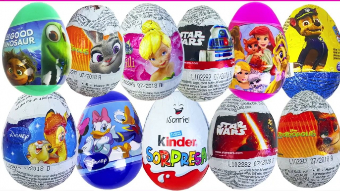 DISNEY SPEELGOED KINDER SURPRISE EIEREN PAW PATROL ZOOTROPOLIS STAR WARS SPEEL MET MIJ FILMPJE