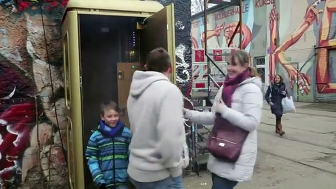 Disco ball in a telephone box_ Germany's smallest nightclub