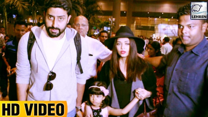 Aishwarya, Abhishek & Aaradhya Bachchan Return From HOLIDAY | LehrenTV